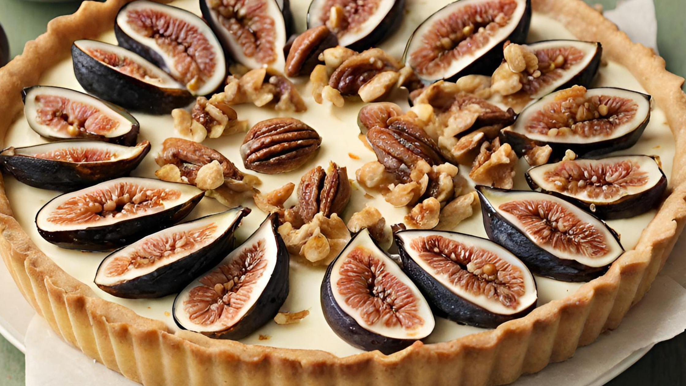 Crostata con Crema, Fichi e Noci!